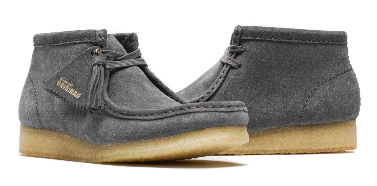 Clarks Originals Wallabee Boot Women's Grey/Blue Suede 26177718 — product view 3
