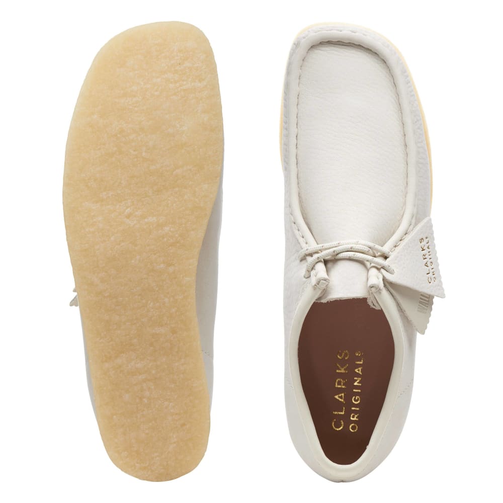Clarks Originals Originals Wallabee Low Men’s Shoes – OffWhite Leather – Style 26166299