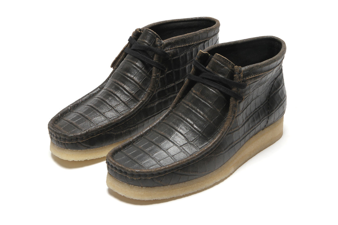 Clarks Originals Wallabee Boot Women's Blkcroc Distress 26179161 — product view 2