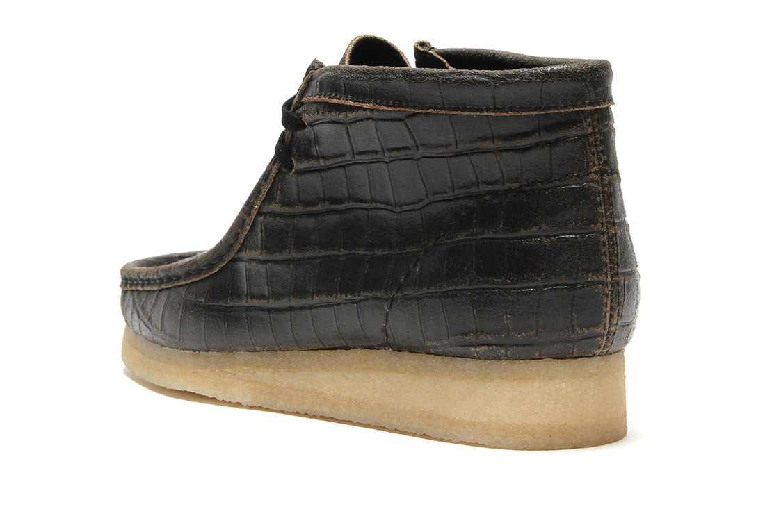 Clarks Originals Wallabee Boot Women's Blkcroc Distress 26179161 — product view 4