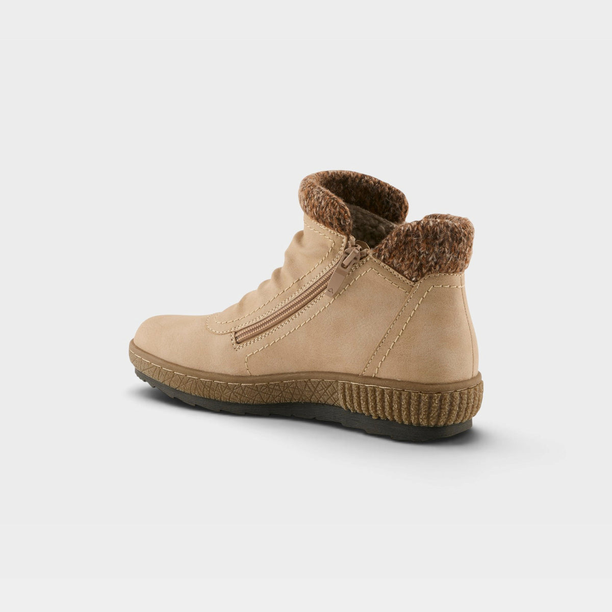 Cleora Light Beige boot, rear inner three-quarter