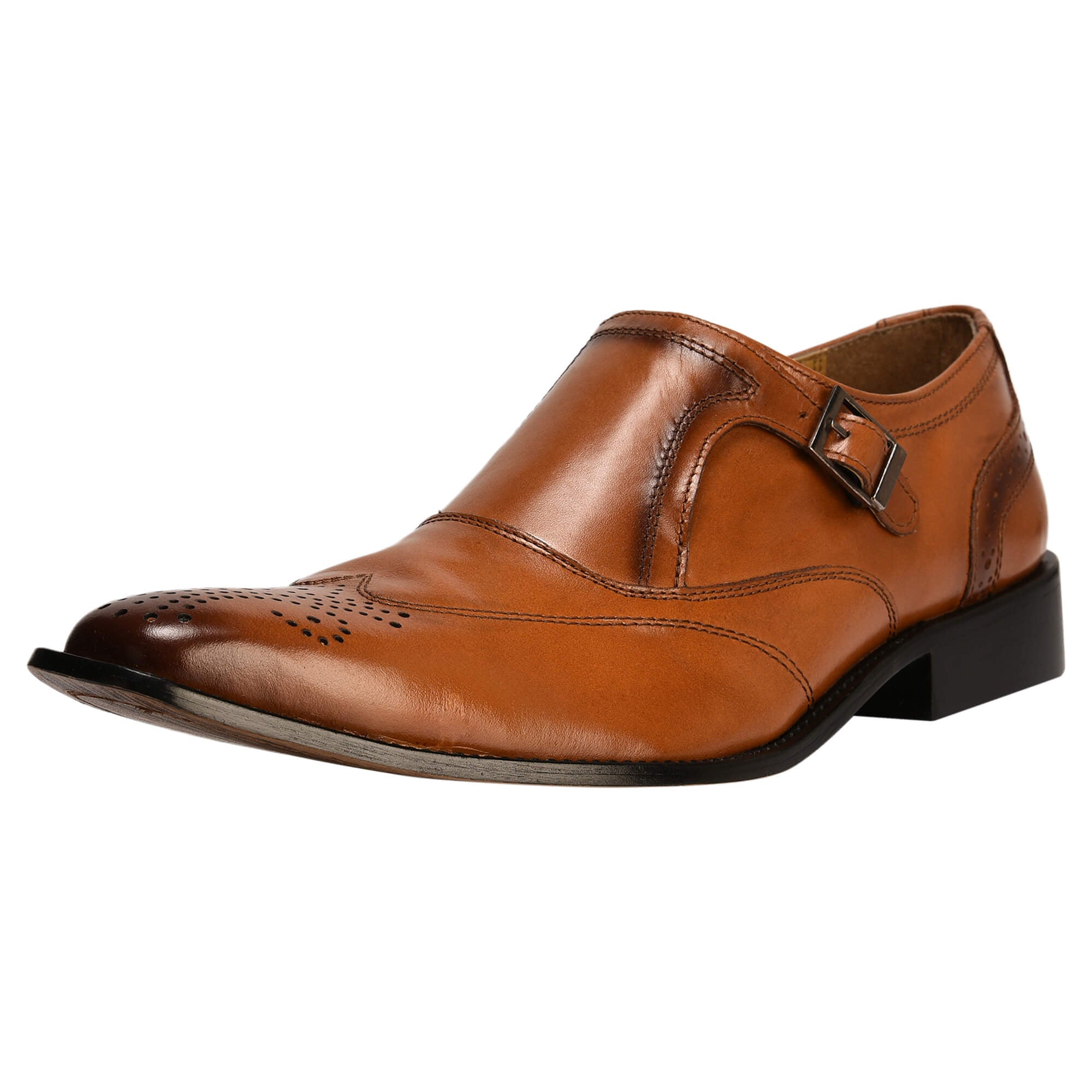 Clooney Leather Oxford Style Monk Straps