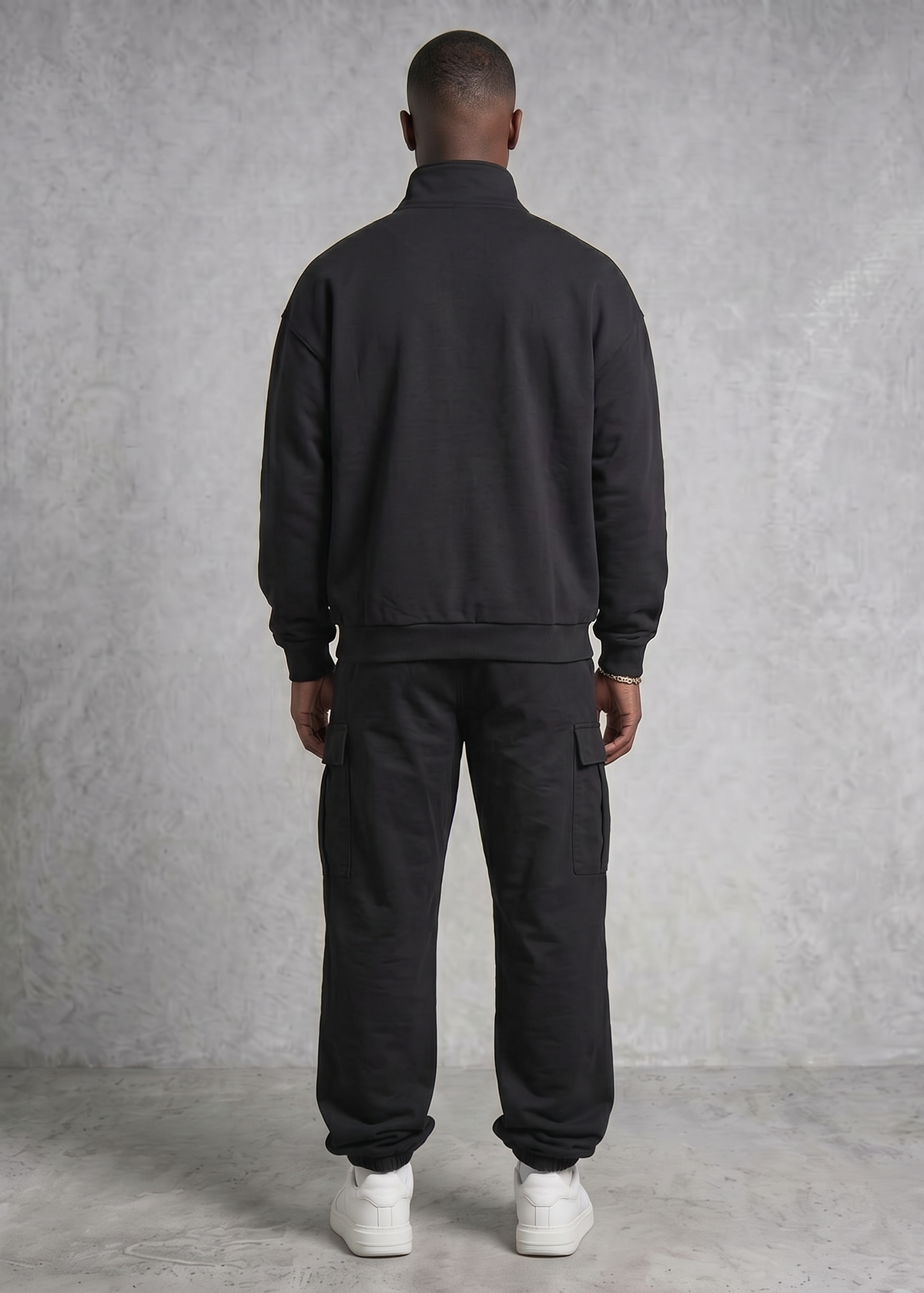 Apollo Moda Club Collegiate Oversized Full-Zip Sweatshirt – product view 4