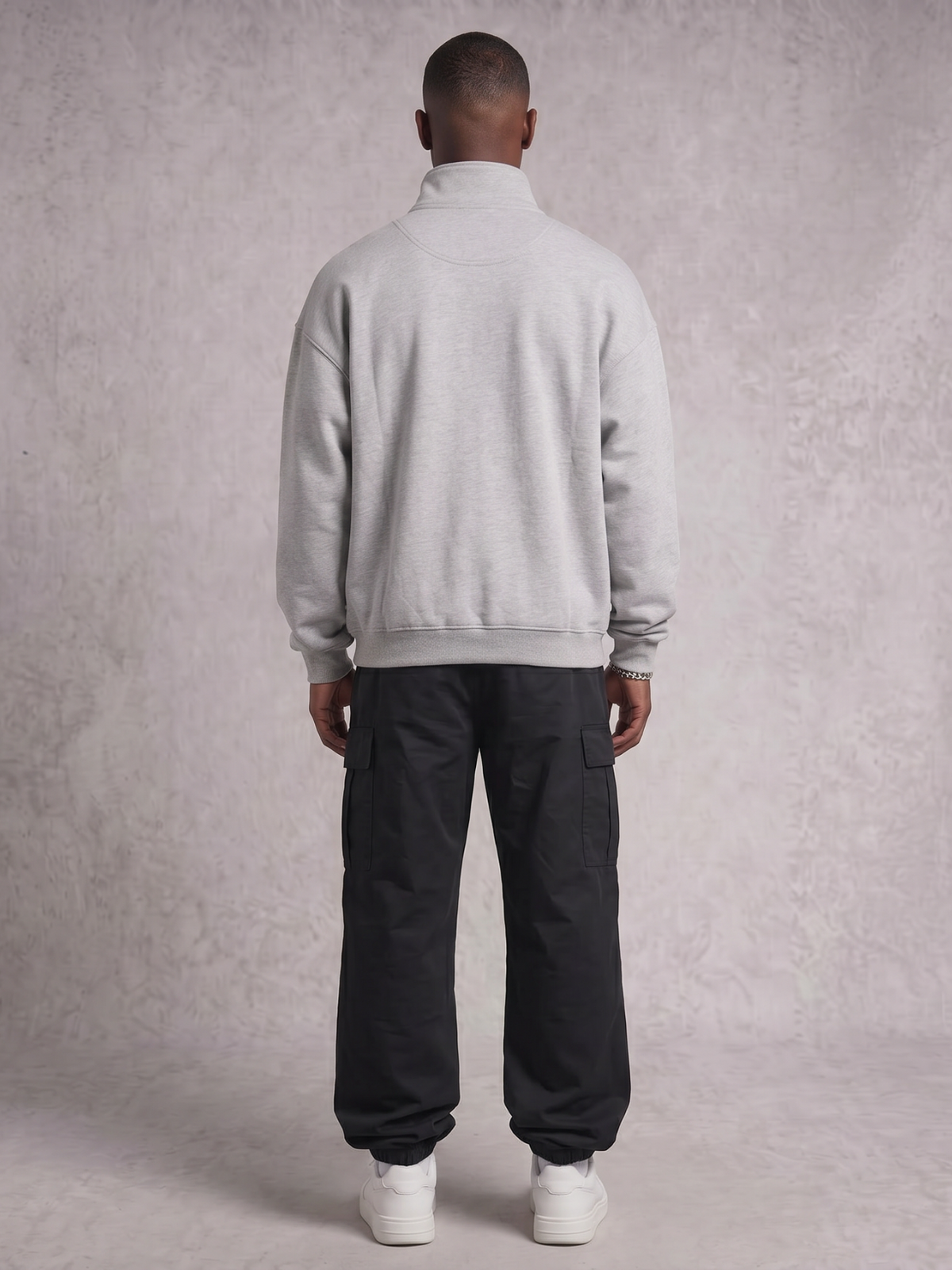 Apollo Moda Club Collegiate Oversized Full-Zip Sweatshirt – product view 5