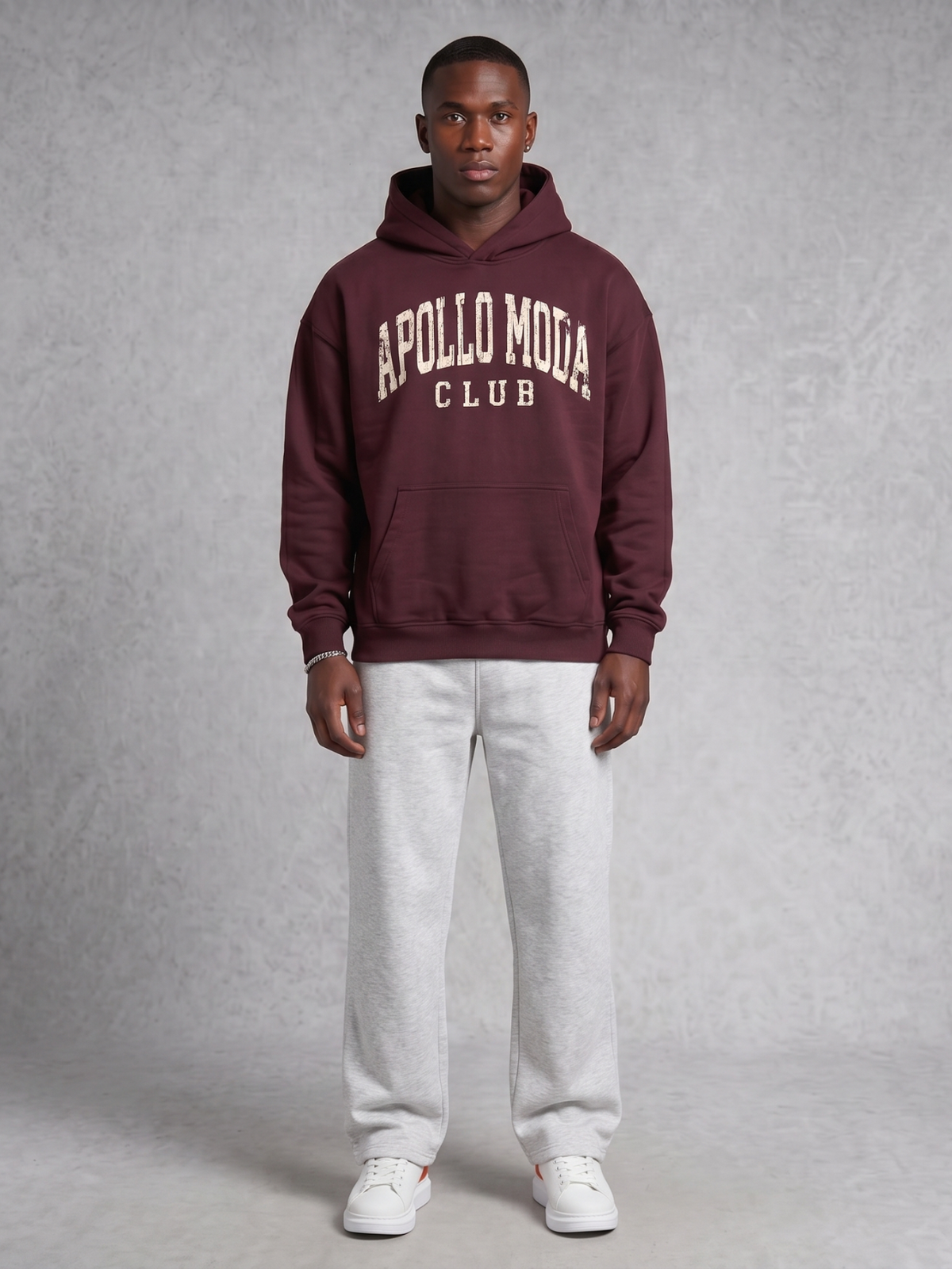 Apollo Moda Club Collegiate Oversized Heavyweight Hoodie – product view 4