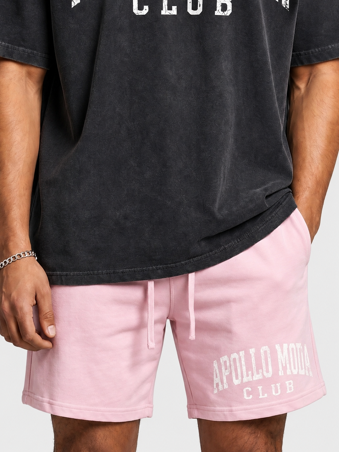 Apollo Moda Club Collegiate Sweat Shorts – main view