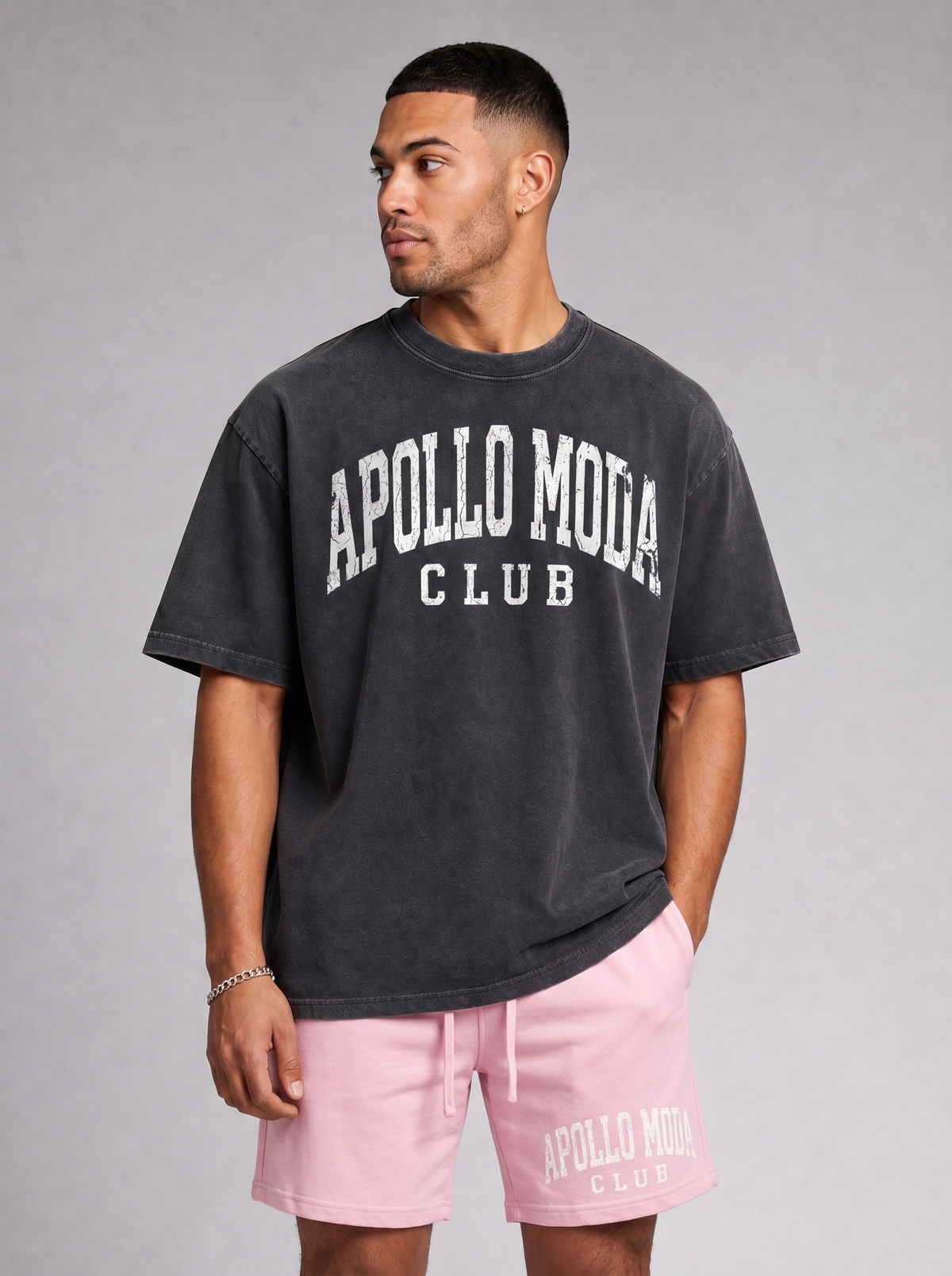 Apollo Moda Club Collegiate Sweat Shorts – product view 3