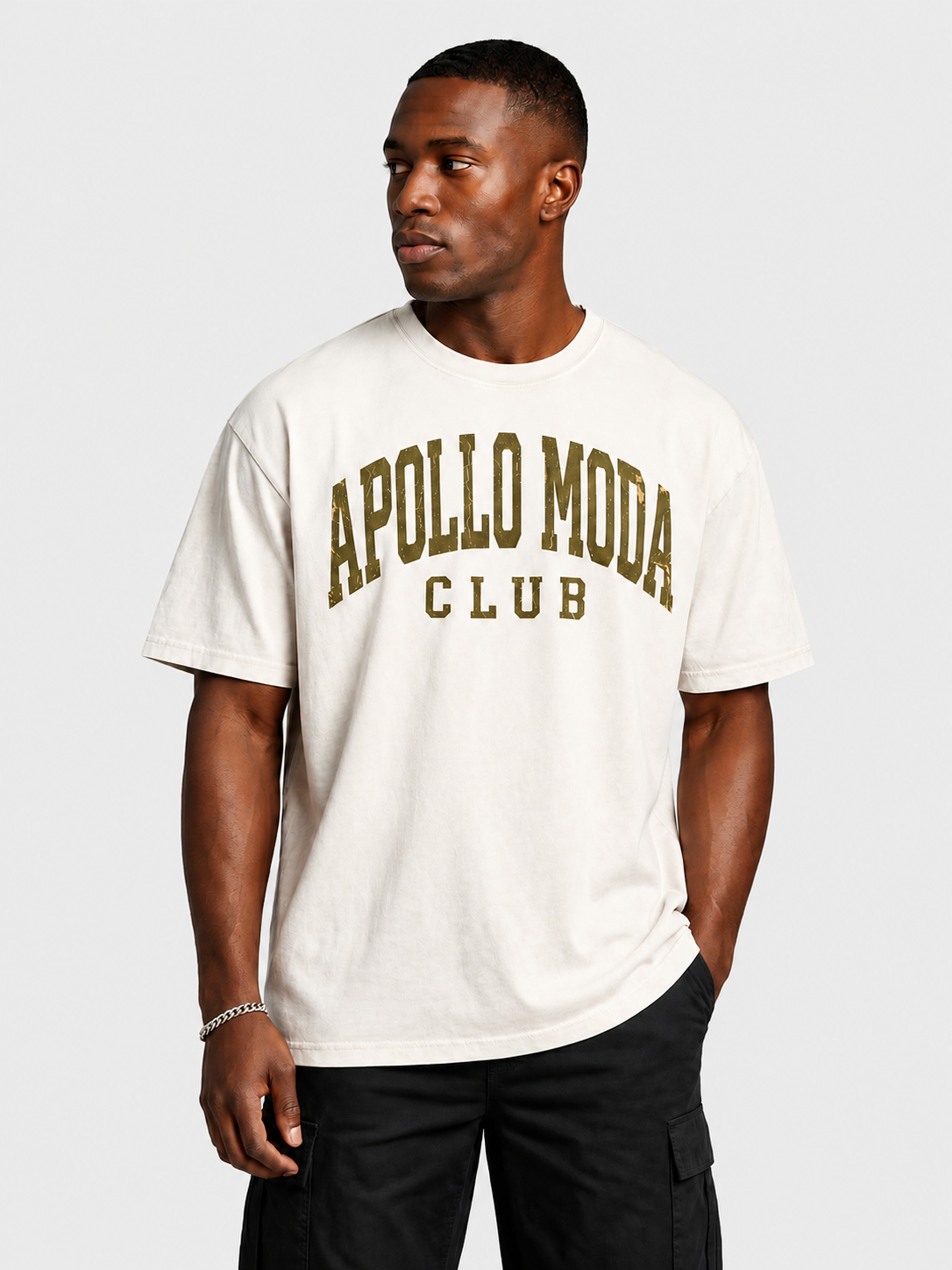 Apollo Moda Club Gold Collegiate Oversized Tee – main view
