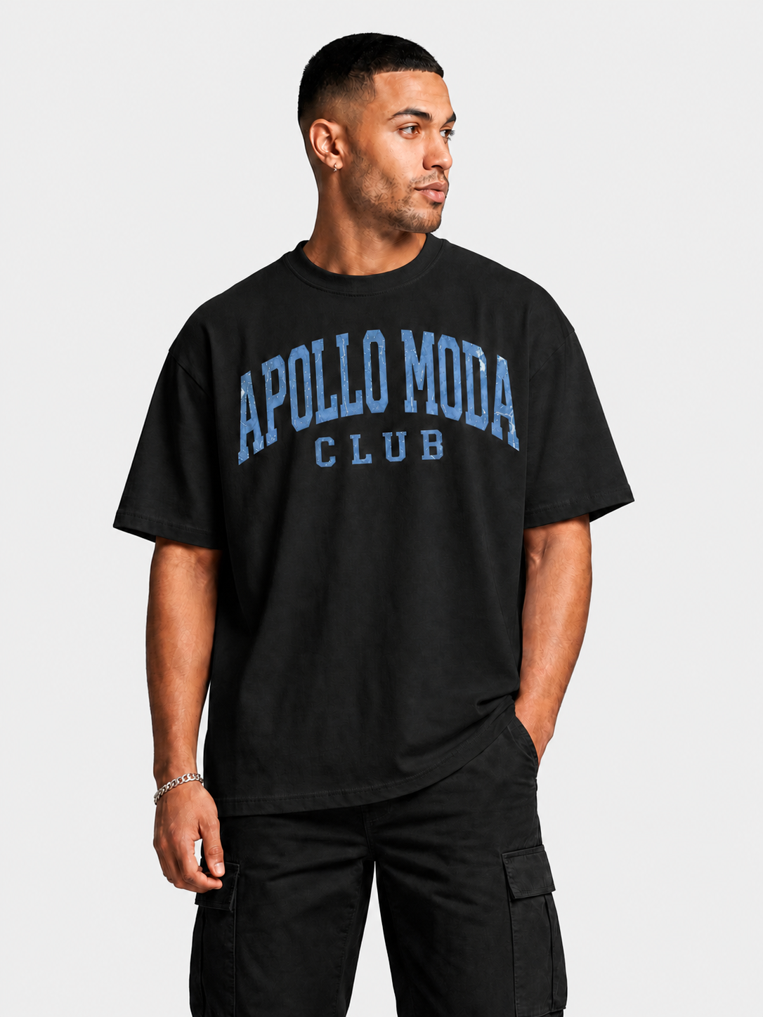 Apollo Moda Club Oversized Collegiate Graphic Tee – main view