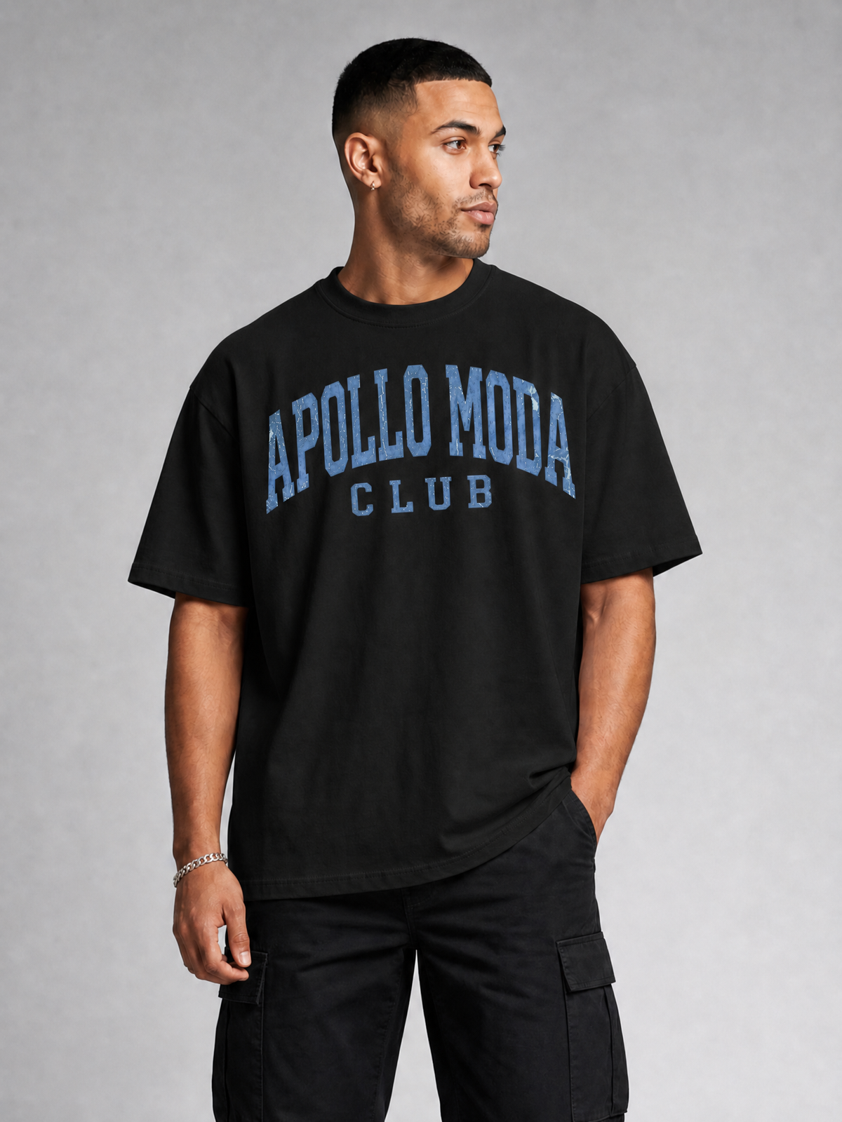 Apollo Moda Club Oversized Collegiate Graphic Tee – product view 5