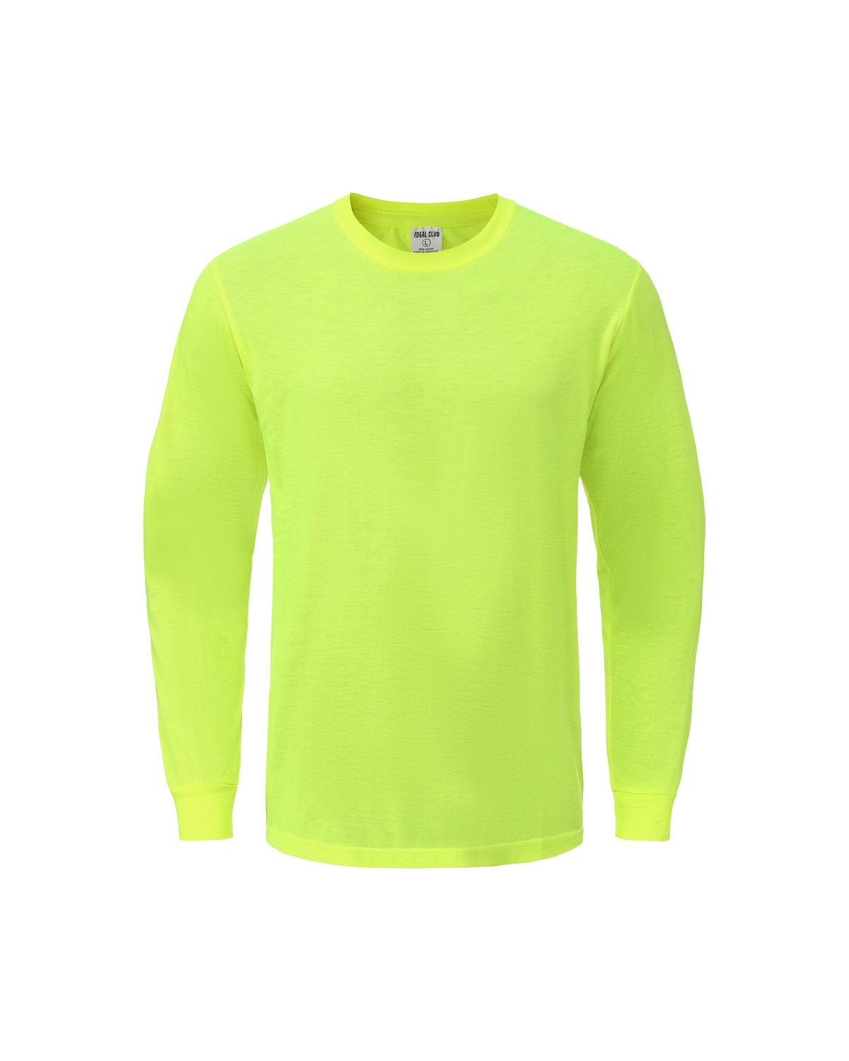 Ideal Club High Visibility Non Reflector Cotton Neon Long Sleeve Safety Shirt