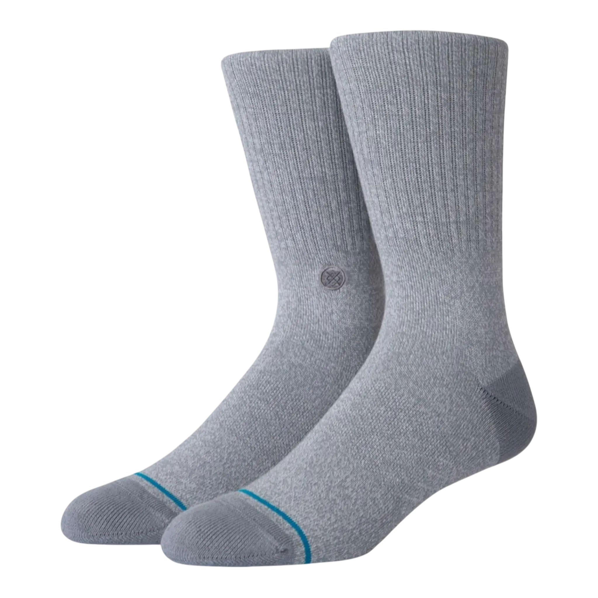 Stance Icon Classic Crew Men Crew Socks Grey Heather