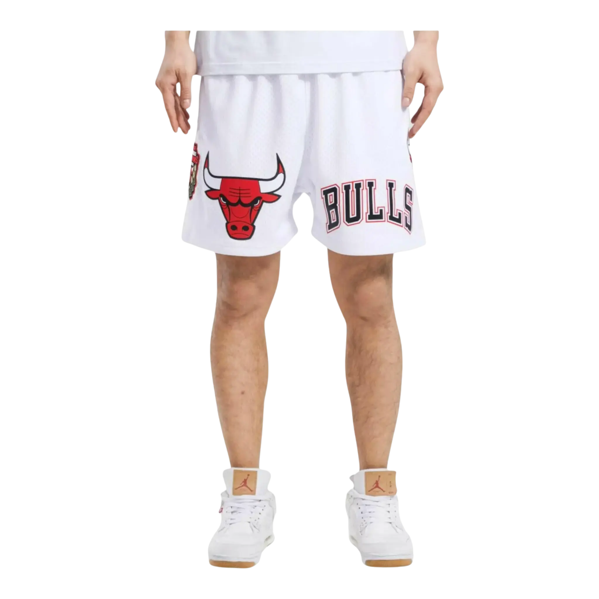 Pro Standard NBA Chicago Bulls Logo Mesh Men's Shorts — White