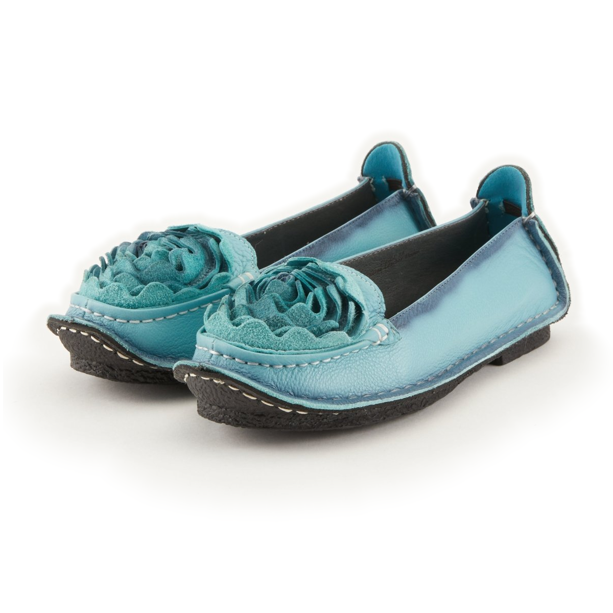 L'Artiste Dezi Blue flats, pair, front three-quarter view