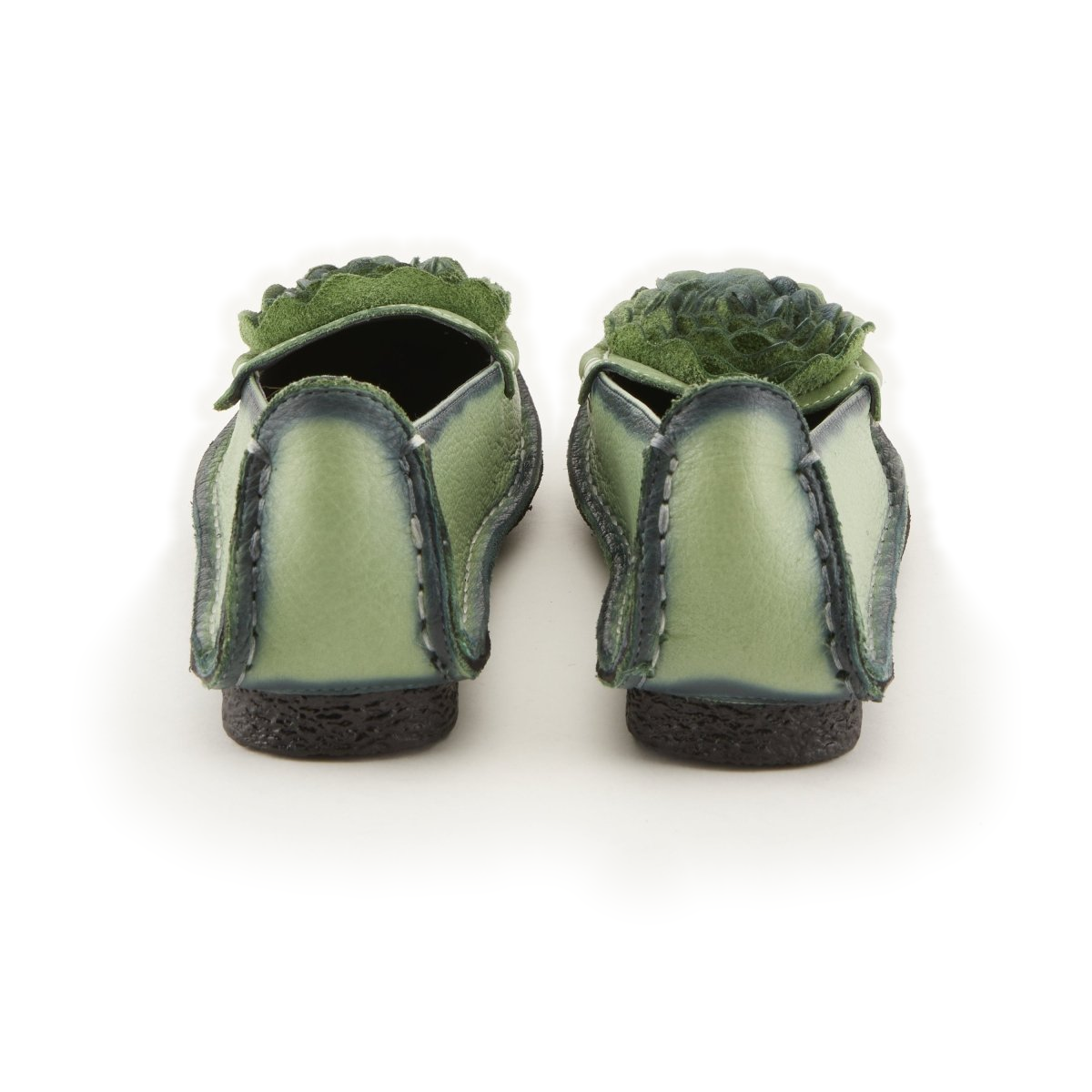 L'Artiste Dezi Green flats, pair, rear view