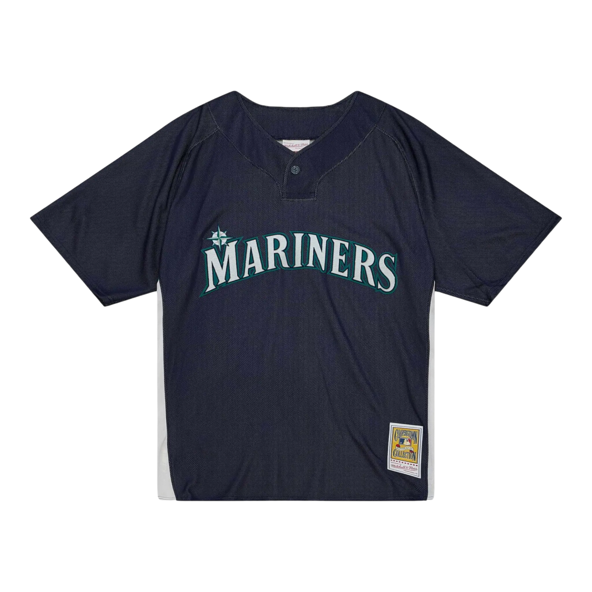 Mitchell & Ness Authentic Ken Griffey Jr Seattle Mariners 2010 Men's Baseball Jersey — Mariners Blue – product view 1