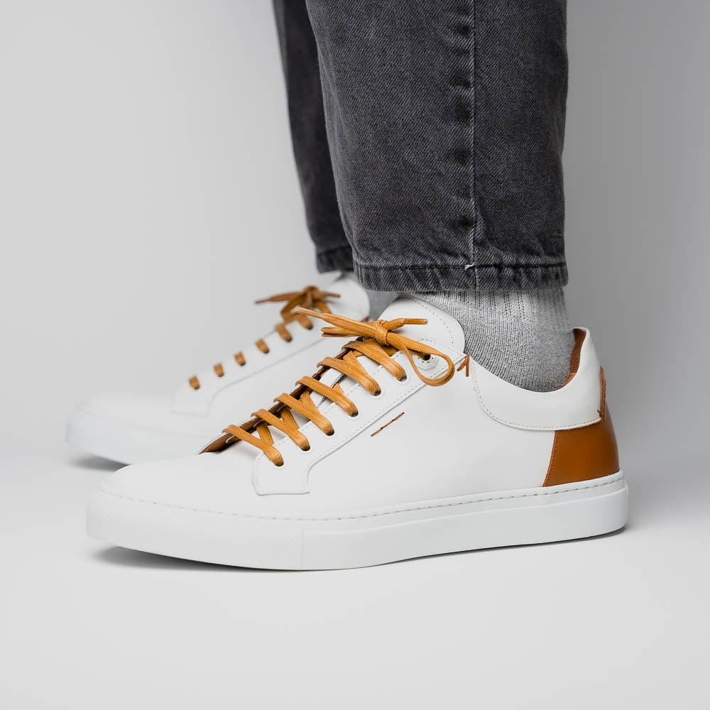 Zelli Italia Men's 65-229-WHT Diaz Rubberized Calfskin Sneaker White