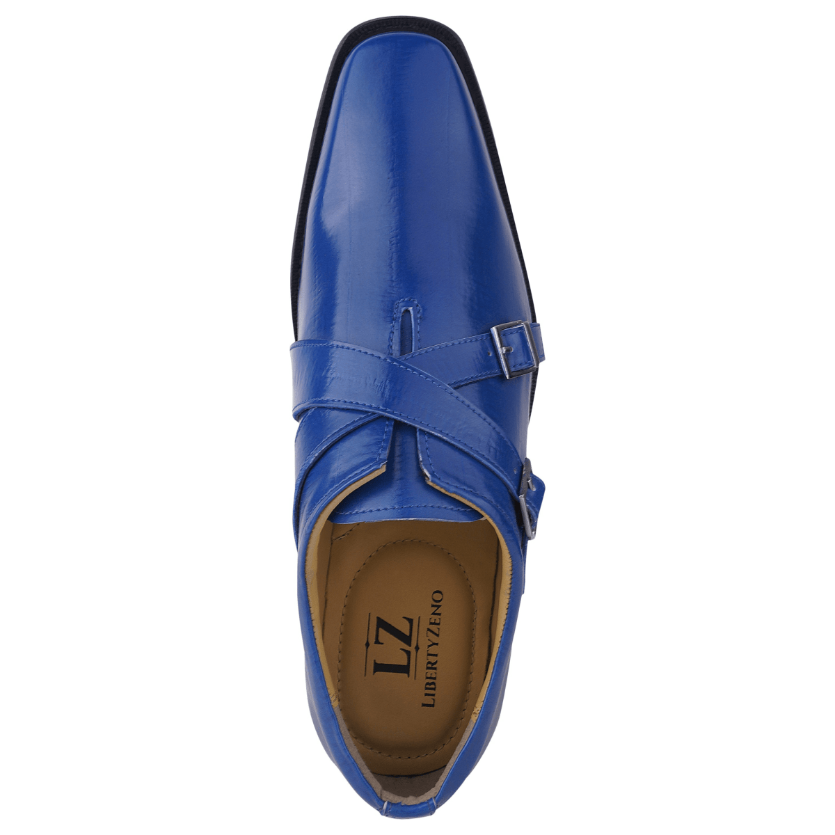 Liberty Zeno DONNA Leather Oxford Style Double Buckle Monk Straps Shoes For Men