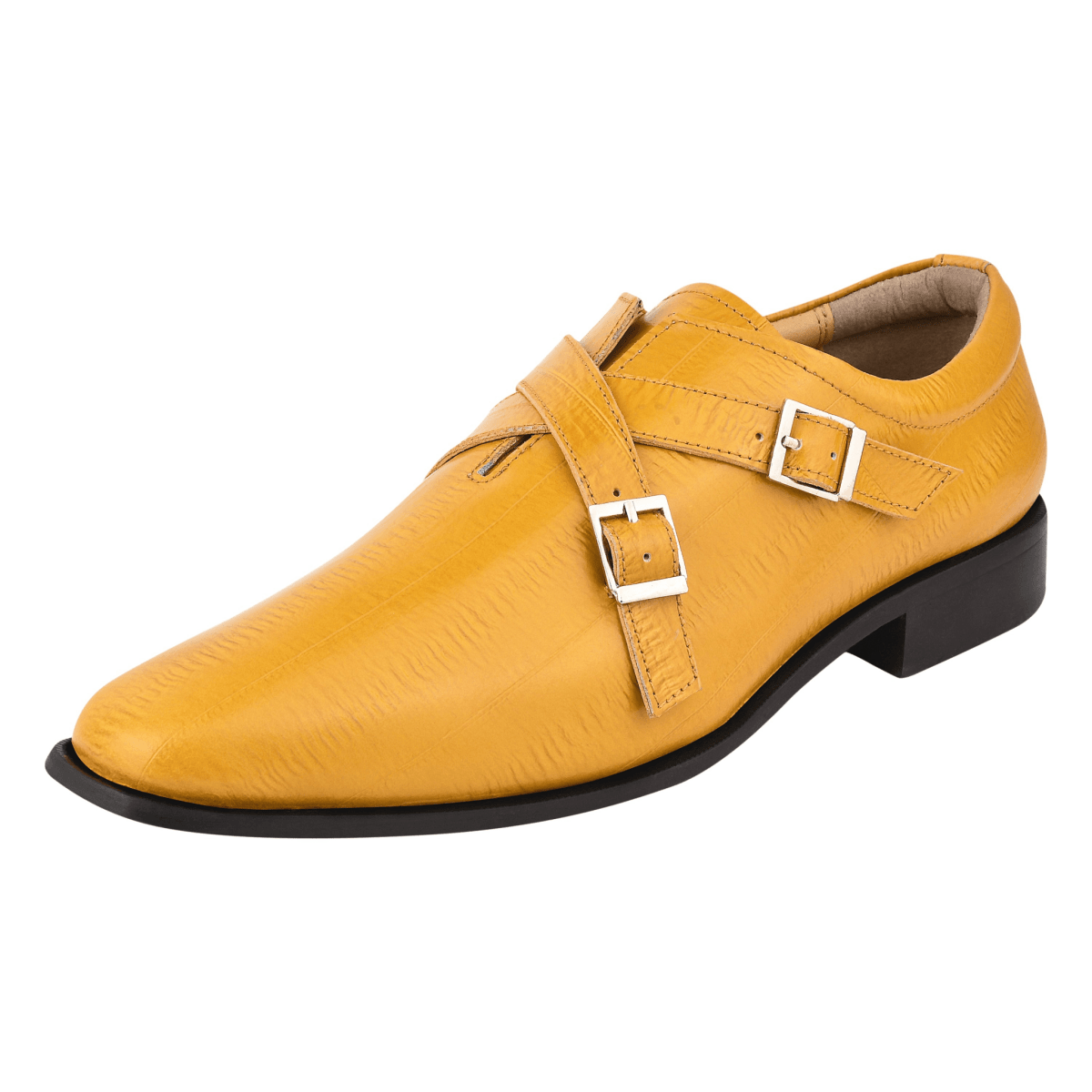 Liberty Zeno DONNA Leather Oxford Style Double Buckle Monk Straps Shoes For Men
