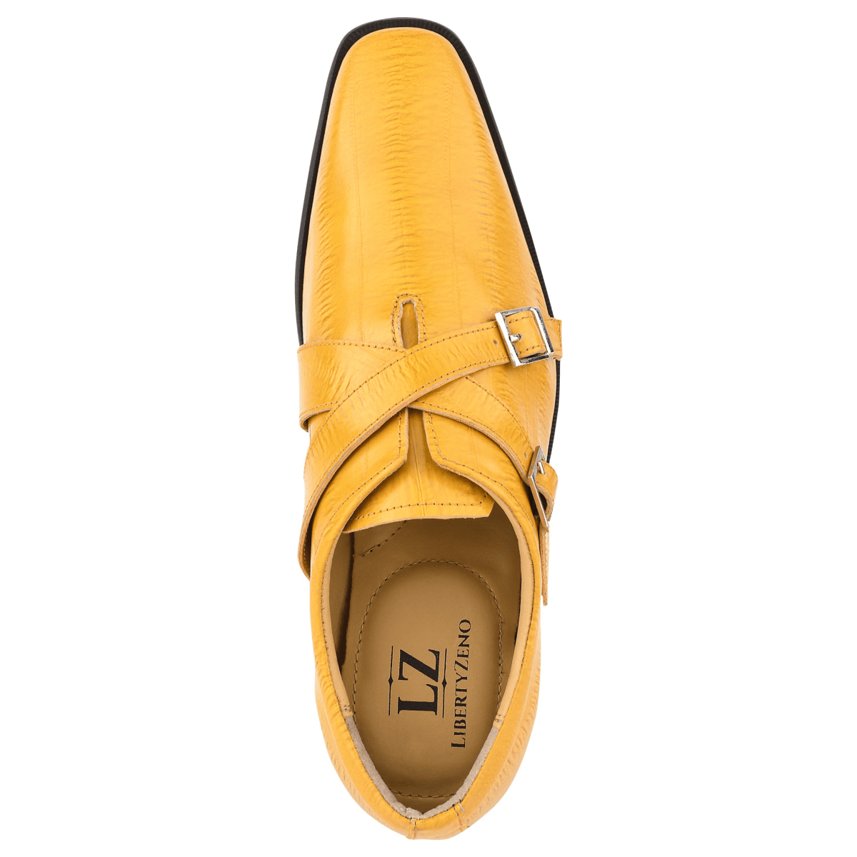 Liberty Zeno DONNA Leather Oxford Style Double Buckle Monk Straps Shoes For Men