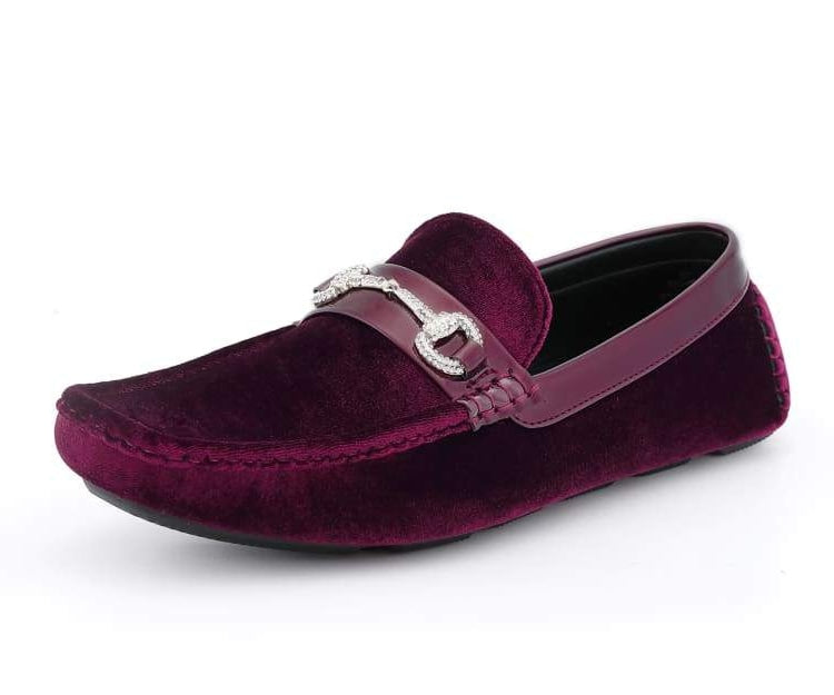 Amali Bling Burgundy Loafers — product view 1