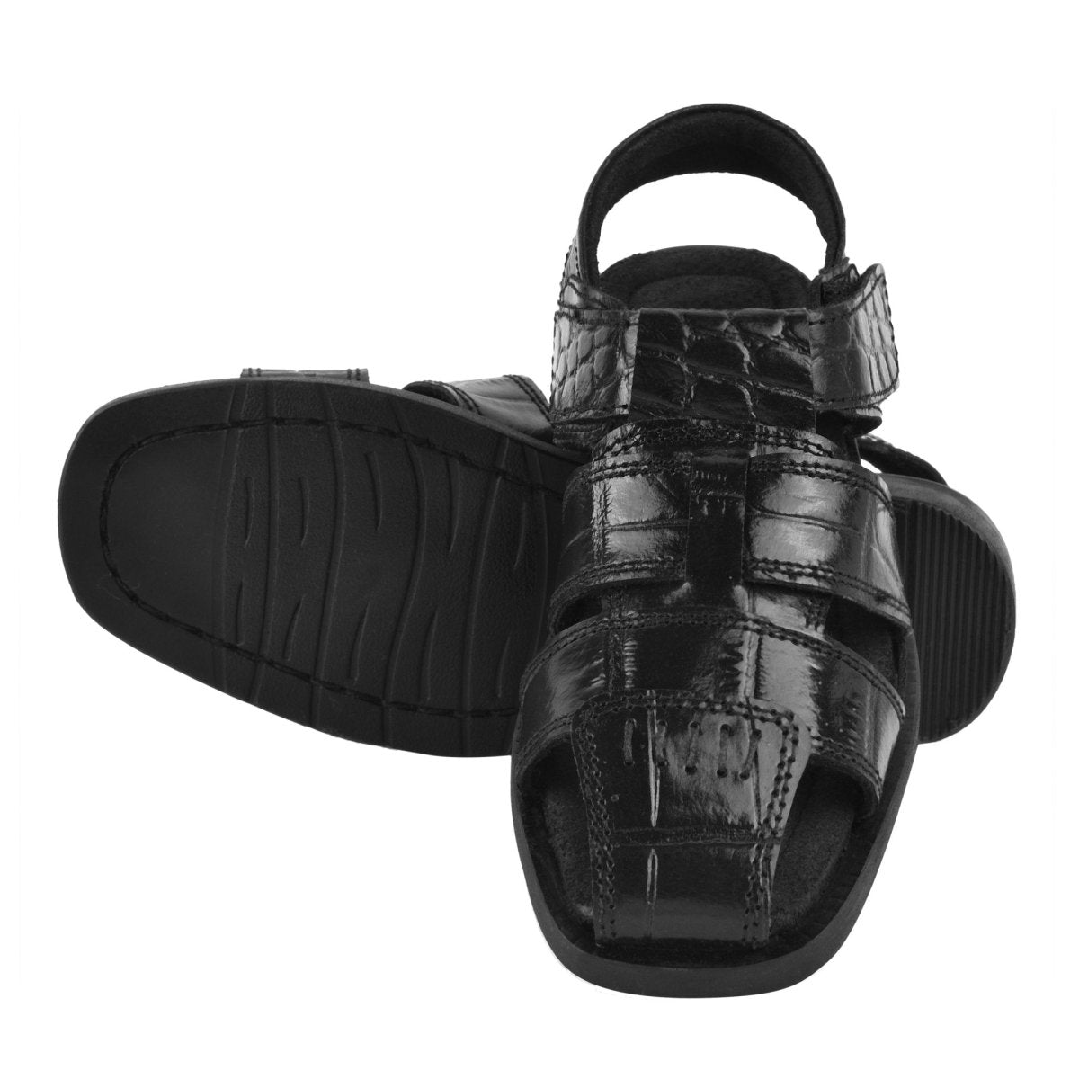 Liberty Zeno DYTAN Kids Genuine Leather Fisherman Crocodile Print Design Sandals