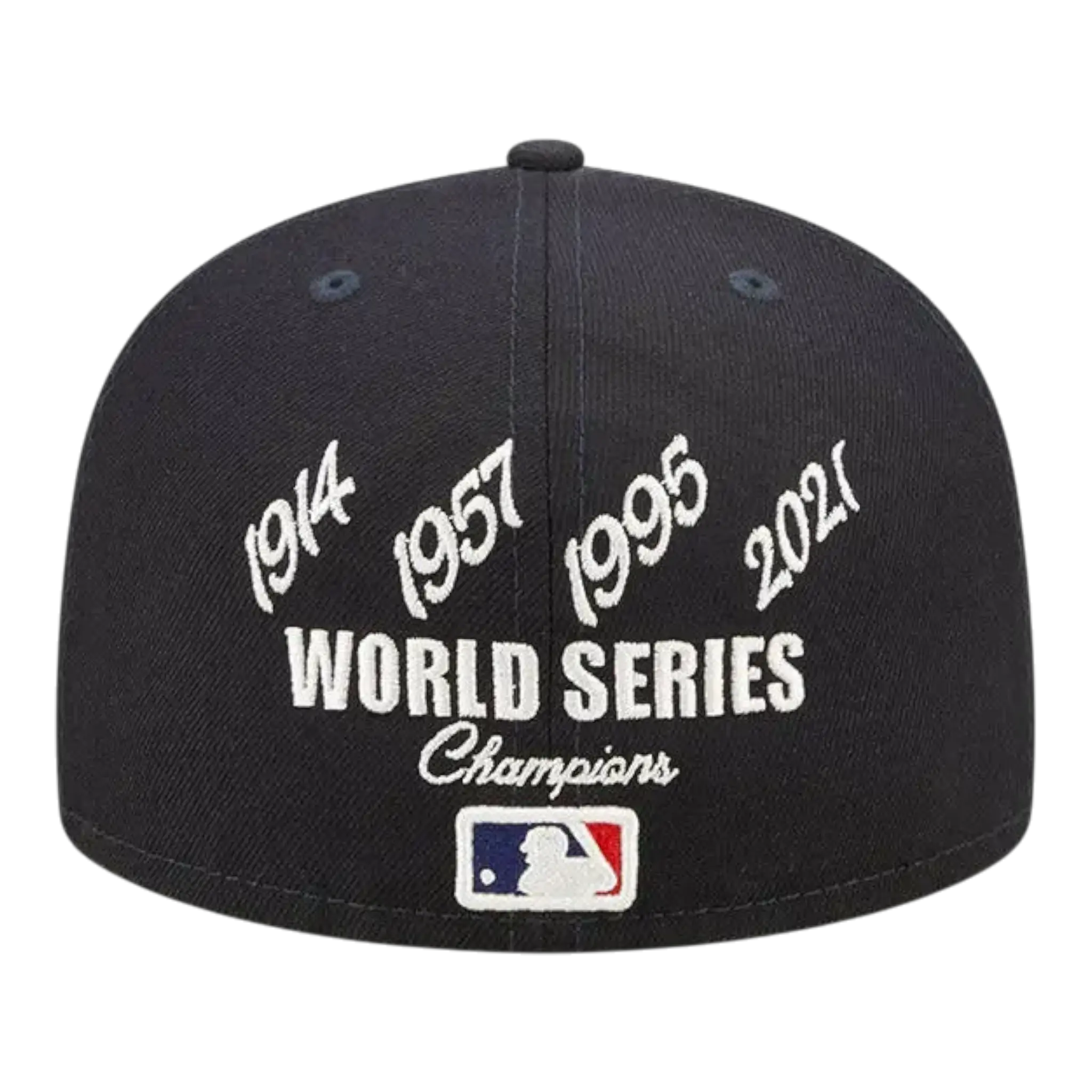 New Era Atlanta Braves Crown Champs WS Men Fitted Hat Navy