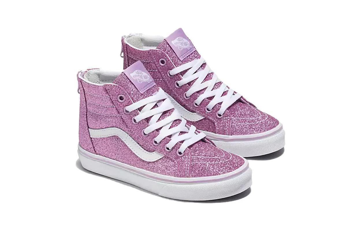 Vans Sk8 Hi Zip 2.5 Glitter Kids' Sneakers — Purple