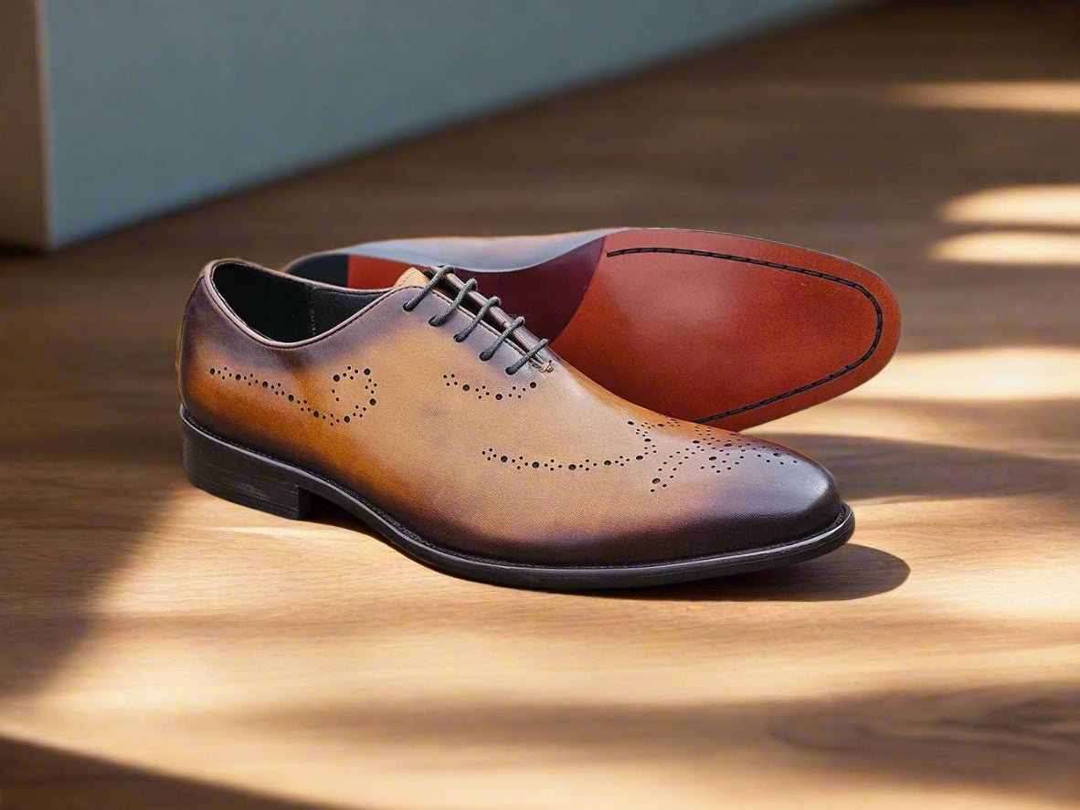 Carrucci Shoes Elegant Classic Whole Cut Oxford Medallions KS886731