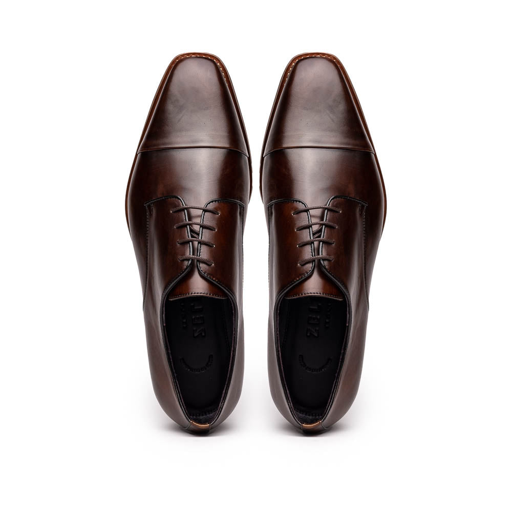 Zelli Italia Men's 25-550-CST ENZO Italian Calfskin Cap Toe Chestnut