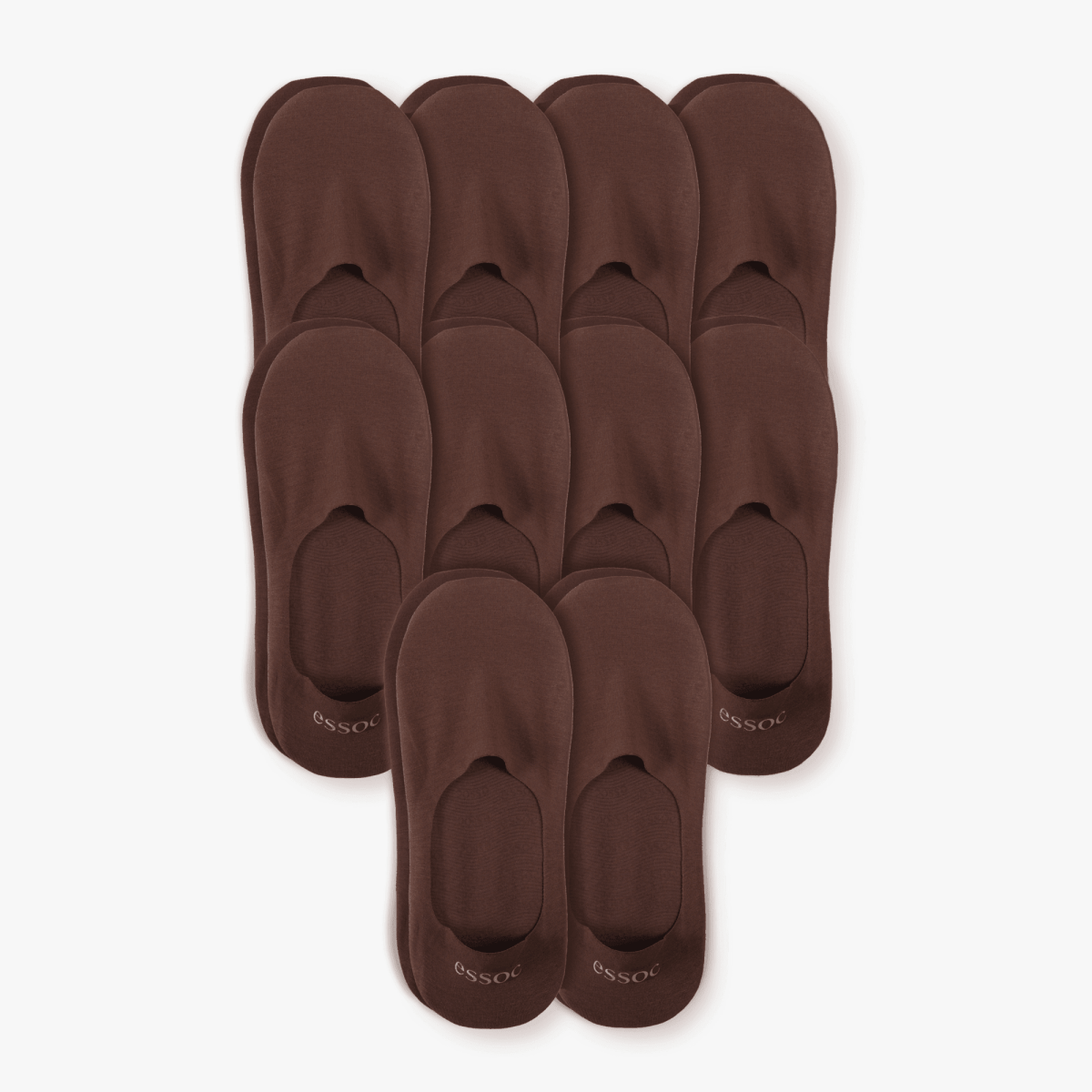 Unisex Cotton No Show Socks 10-Pack | Espresso Brown – product view 1