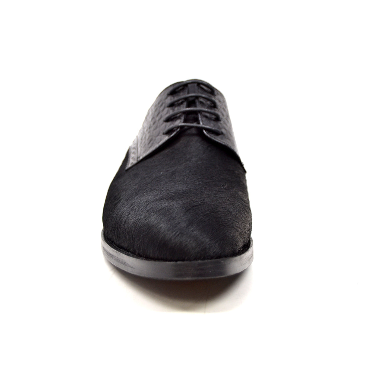 British Walkers Executive Men's Black Leather and Pony Skin Dress Shoes view 3