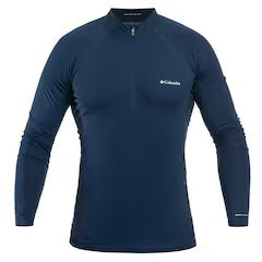 Columbia Midweight Stretch Long Sleeve Half Zip Men's Baselayer — Collegiate Navy