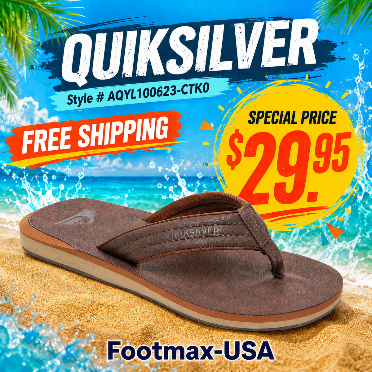 Quicksilver Carver Nubuck Sandal - AQYL100623-CTK0 — product view 1