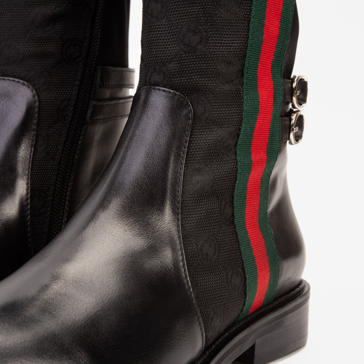 Vinci Leather The Gallant Black Leather Knee-High Boot – product view 5