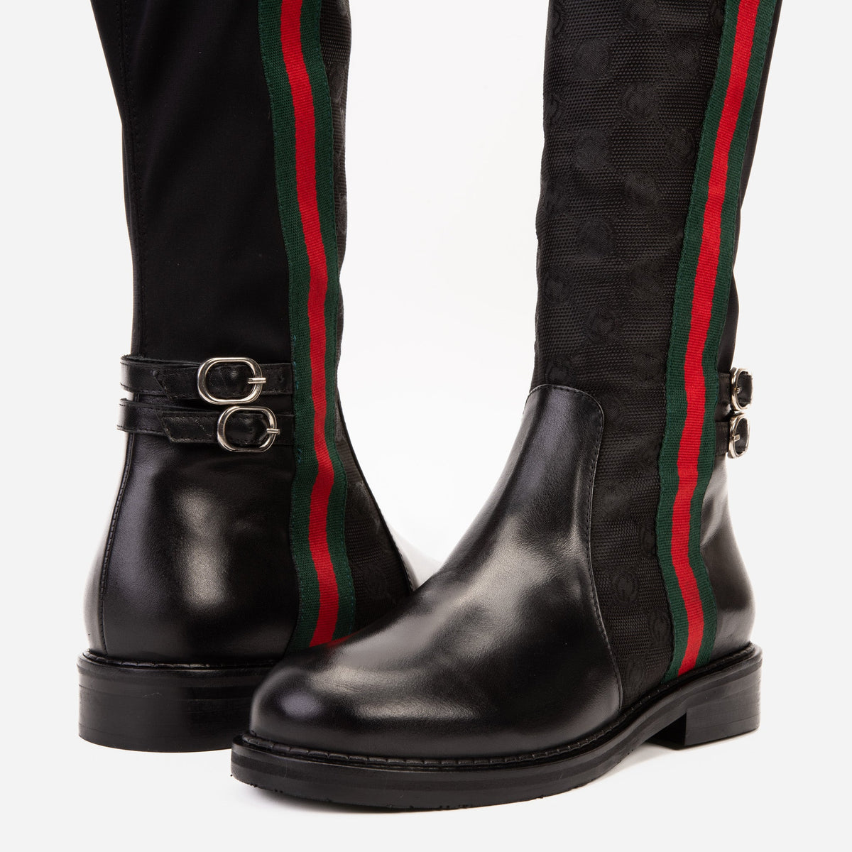 Vinci Leather The Gallant Black Leather Knee-High Boot – product view 7