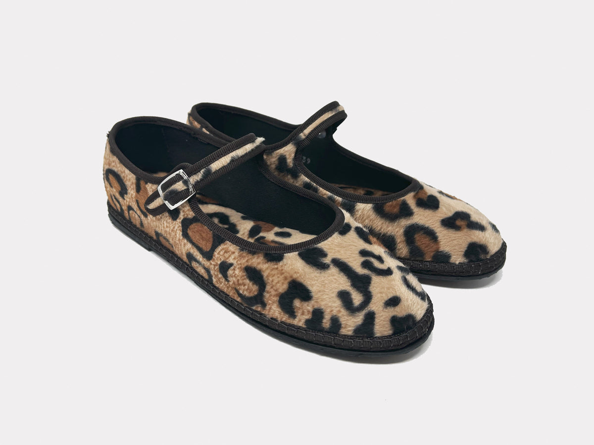 SantM Mary Jane Furlane Leopard – front view