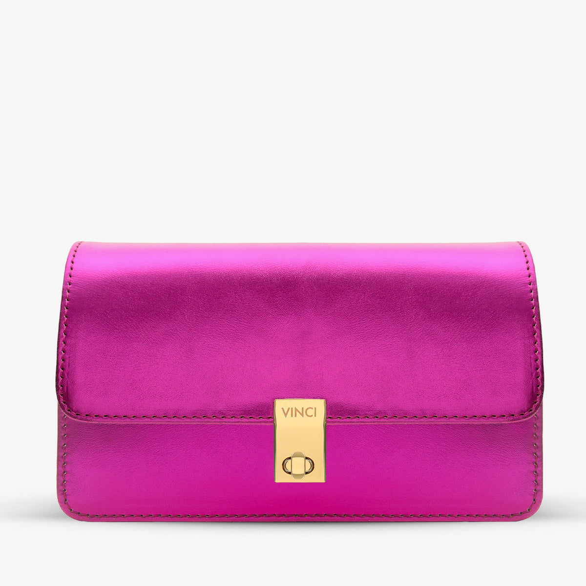 Vinci Leather The Torola Fuchsia Handbag