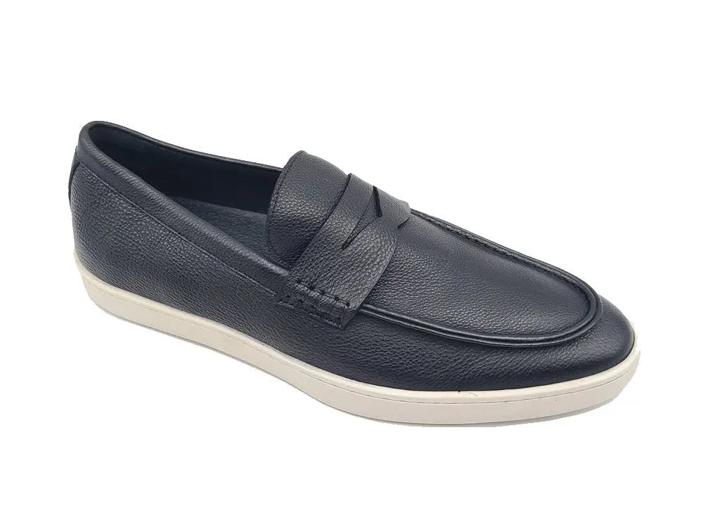 Carrucci Shoes Gorgeous Patina Burnished Penny Loafer Sneaker Calf Leather KS52915