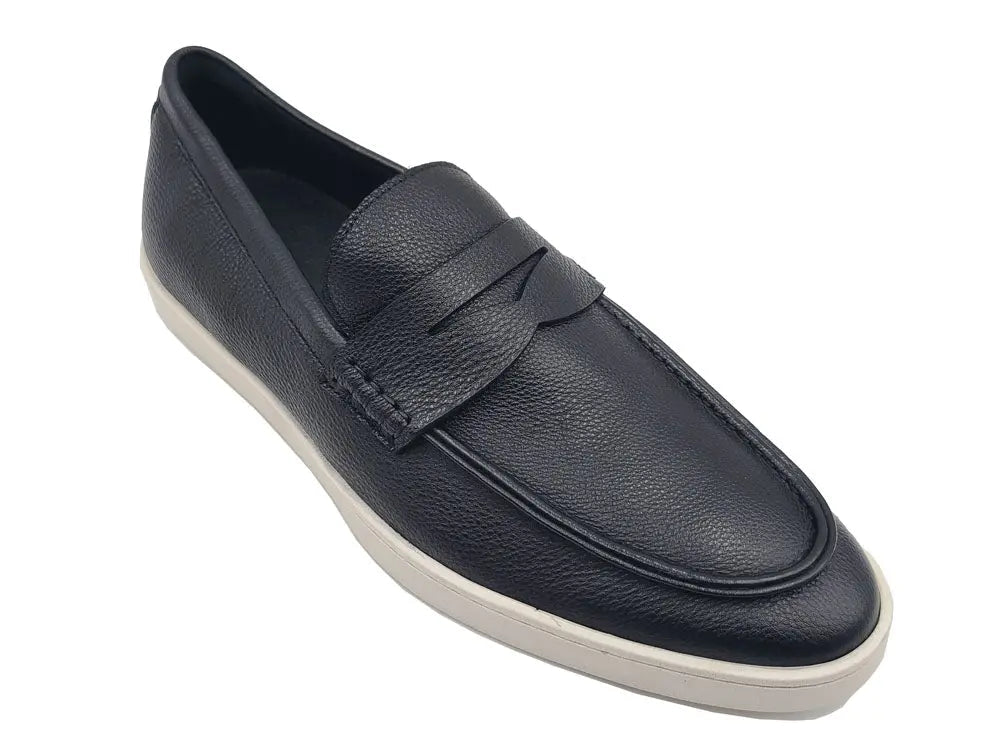 Carrucci Shoes Gorgeous Patina Burnished Penny Loafer Sneaker Calf Leather KS52915