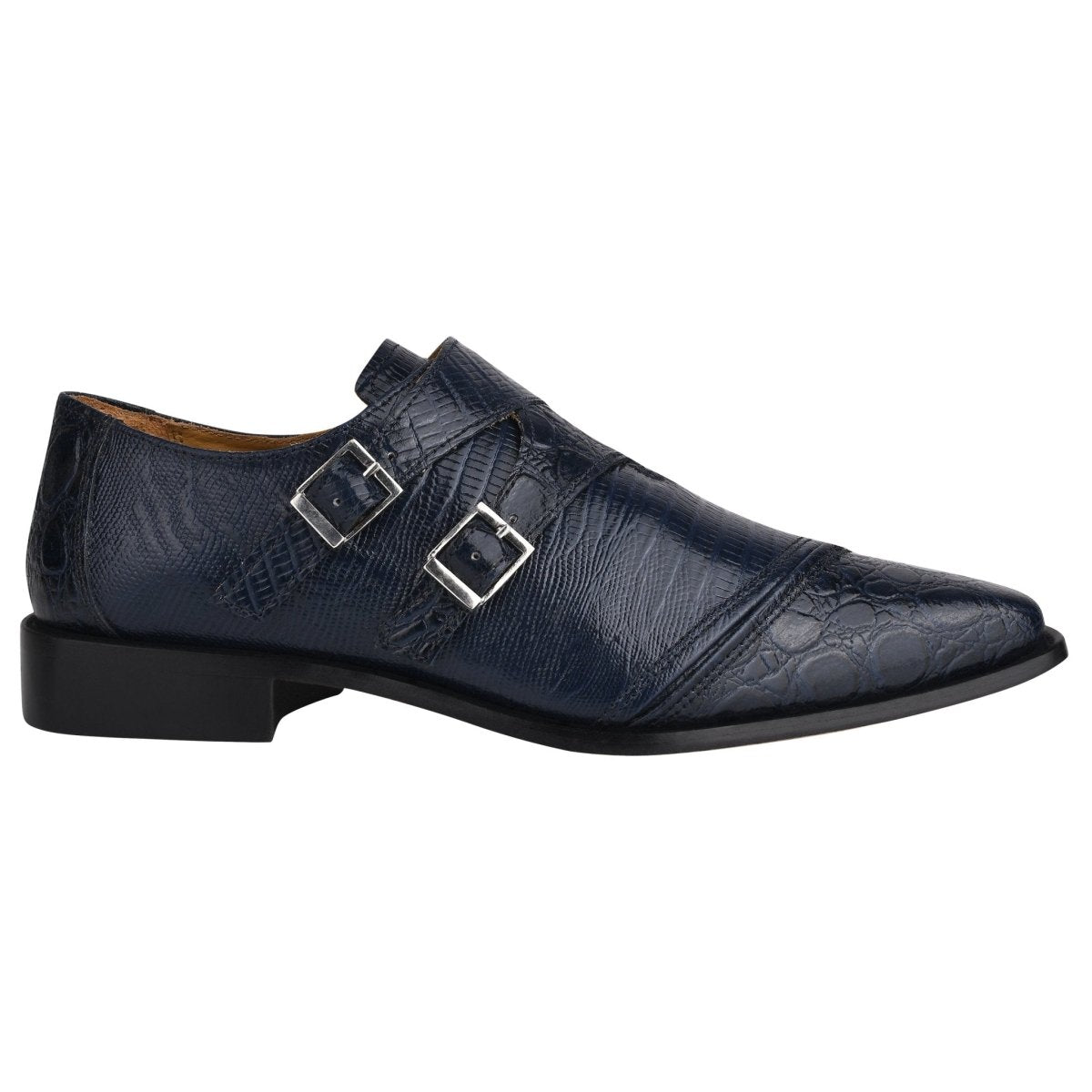 Liberty Zeno Grace Men’s Double Monk Strap Dress Shoes – Genuine Leather Oxford Style Formal Shoes