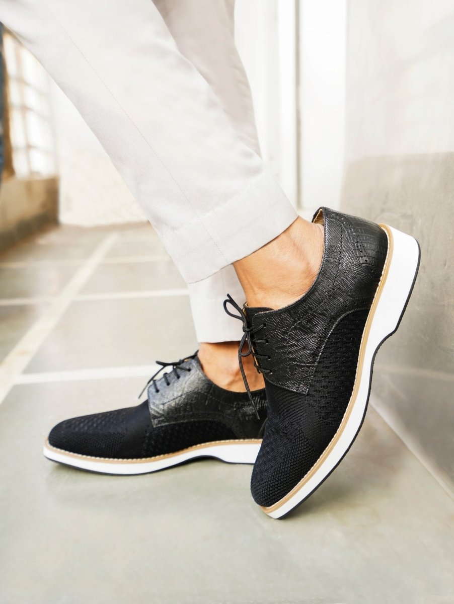 Liberty Zeno Gutta Lizard Print Leather Textile Casual Sneakers