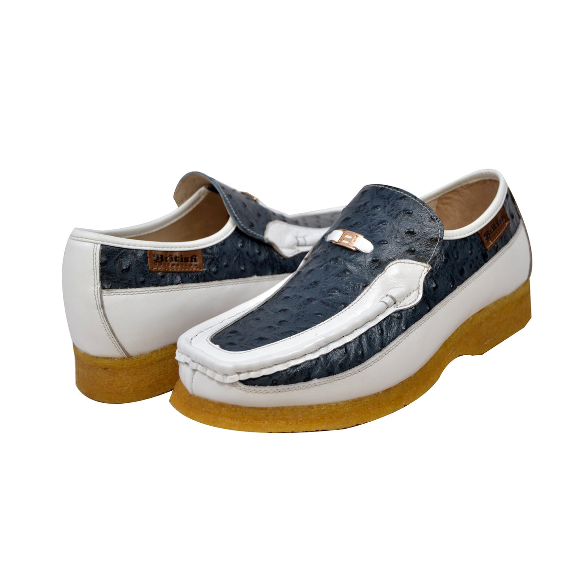 British Walkers Harlem Ostrich Leather - Stylish And Comfortable Slip On Shoes — product view 13