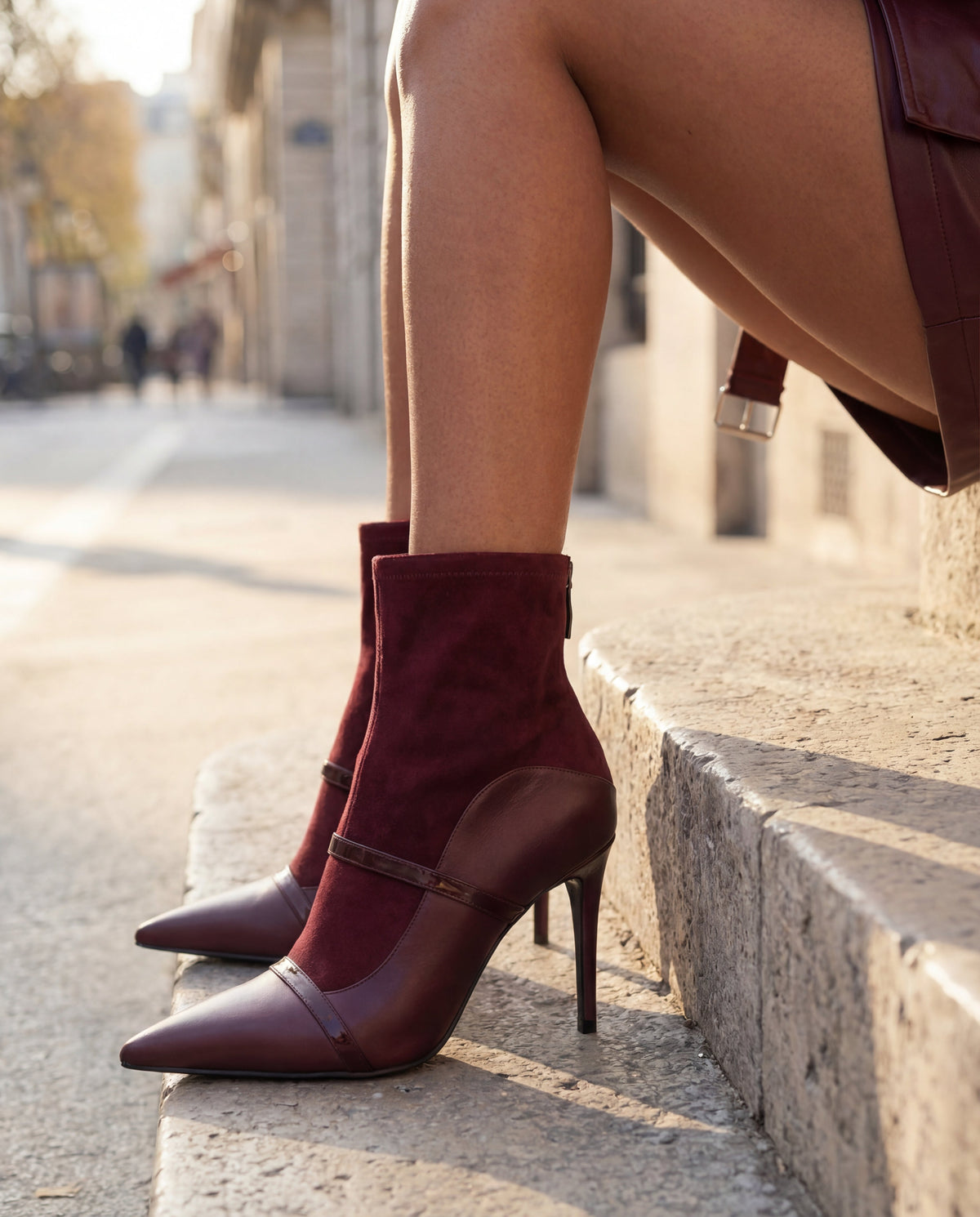 Vinci Leather The Manila Burgundy Leather Ankle Women Boot – product view 9