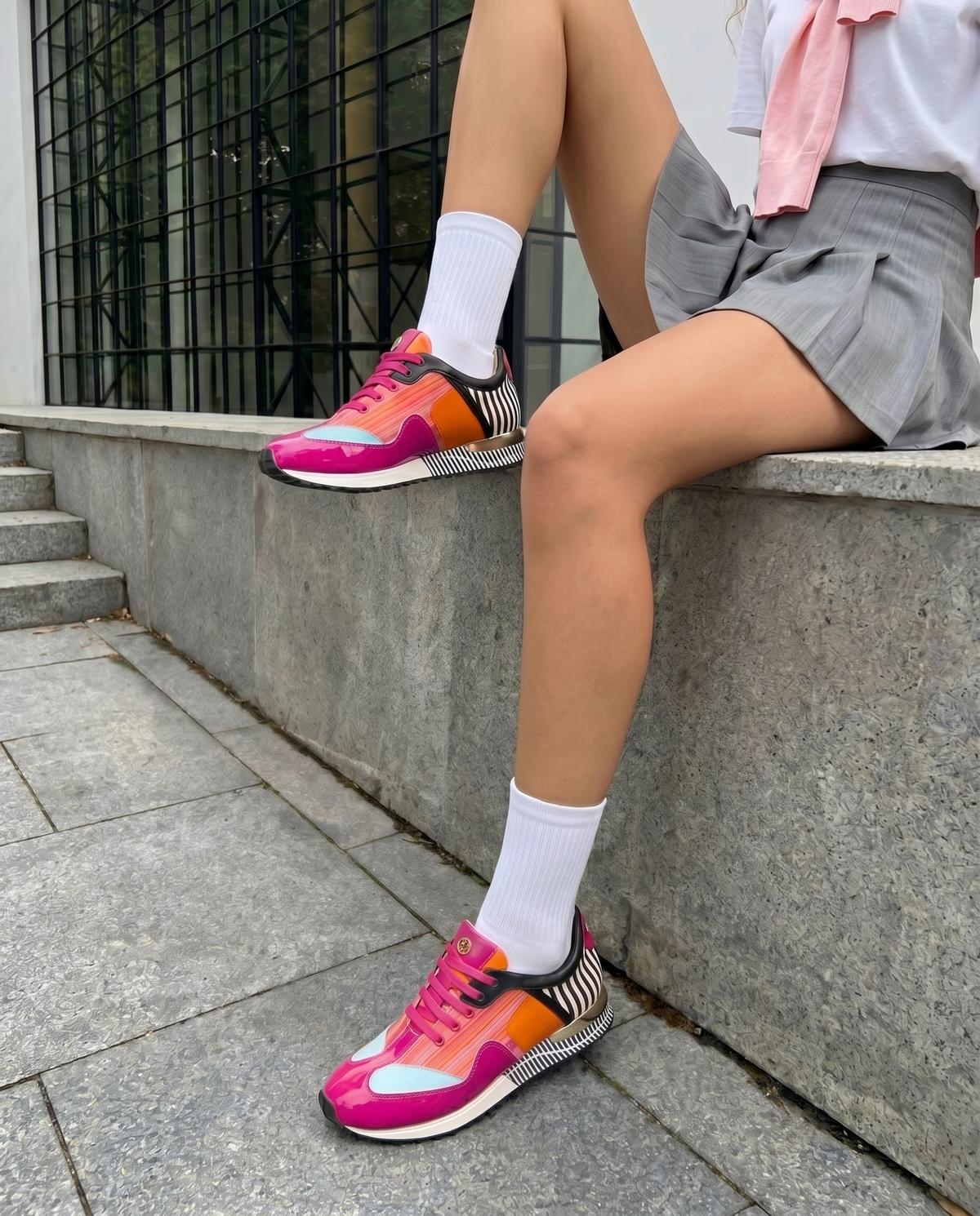 Vinci Leather Santa Amaro Multi Color Fuchsia Women Sneaker – product view 10
