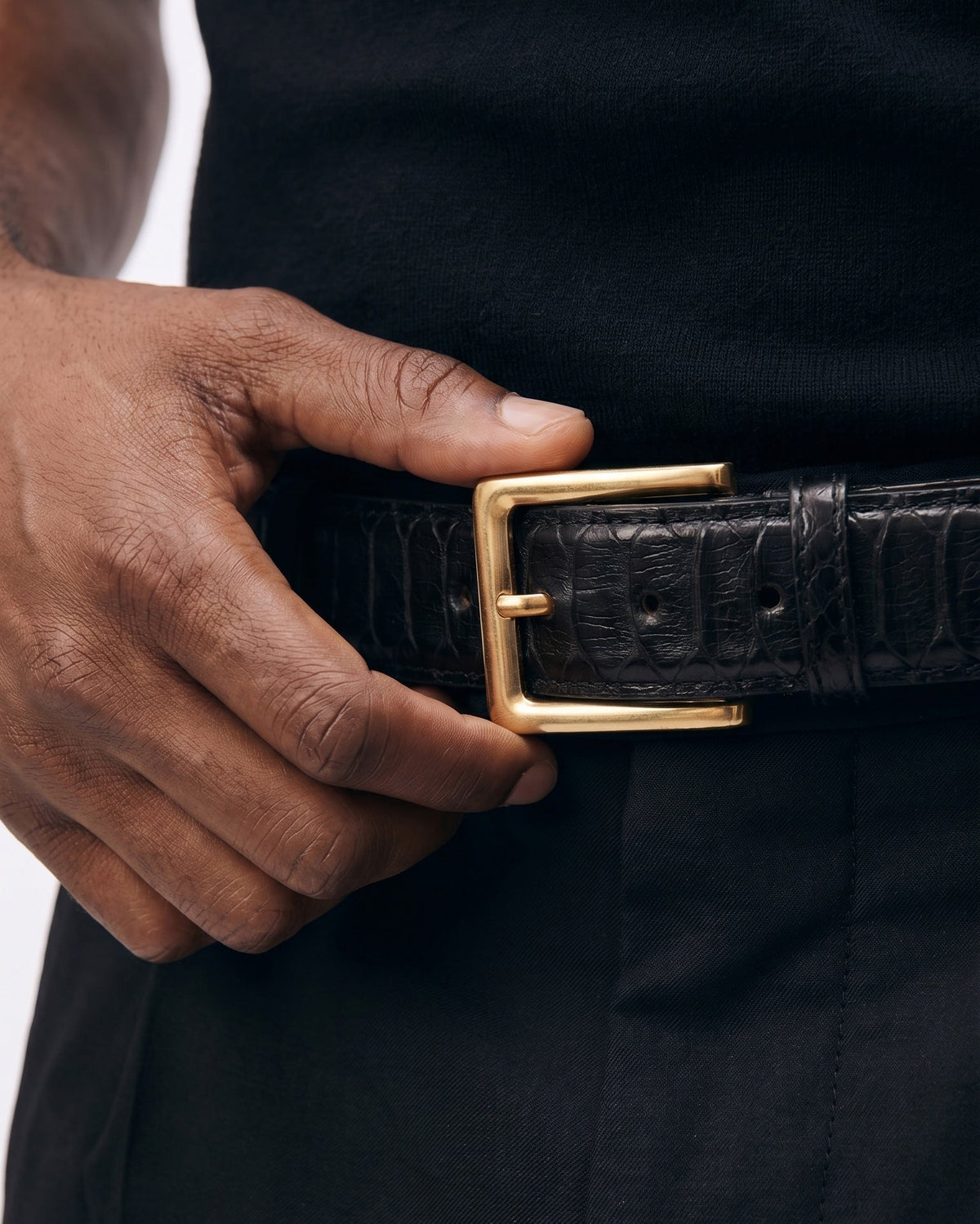 The Aurelio Black Python & Baby Buffalo Leather Penny Loafer