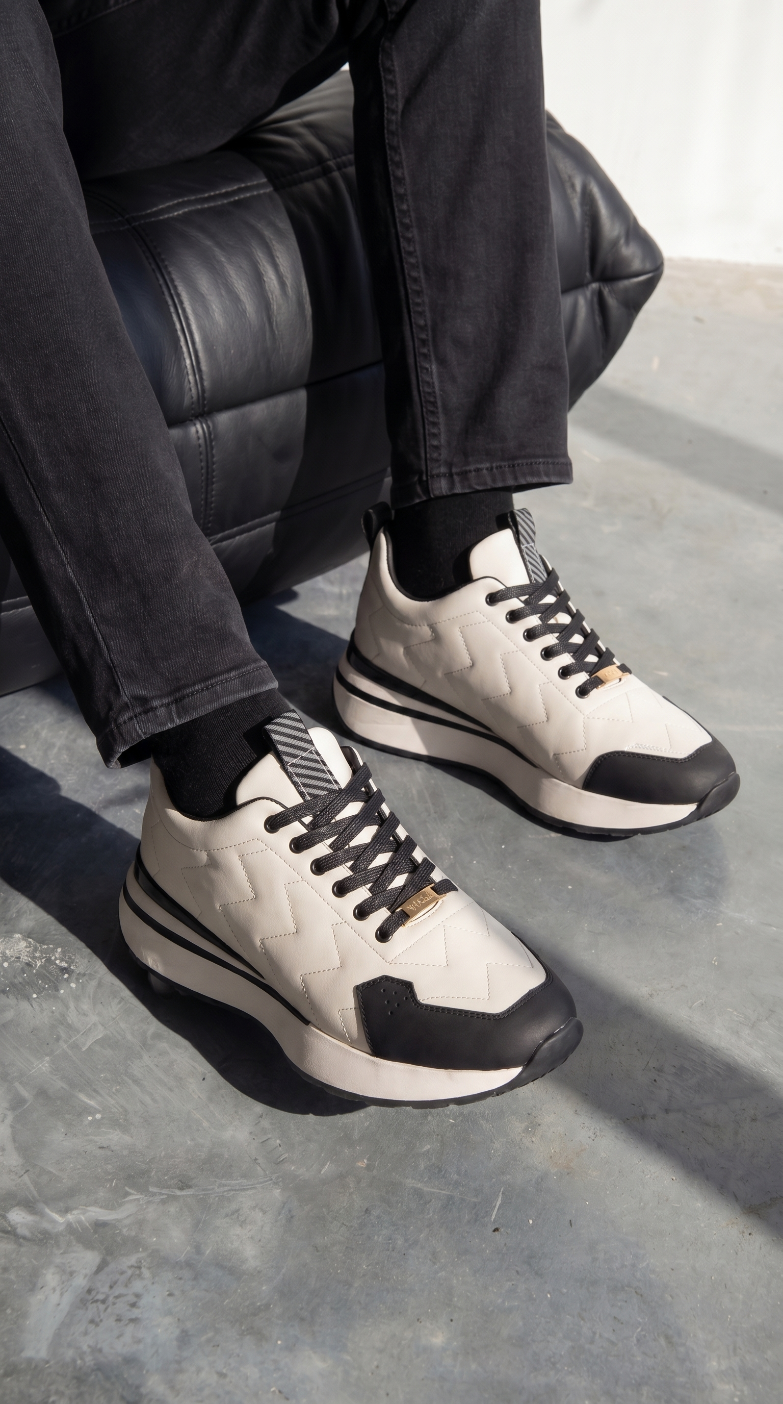 The Veneto White Leather Men Sneaker