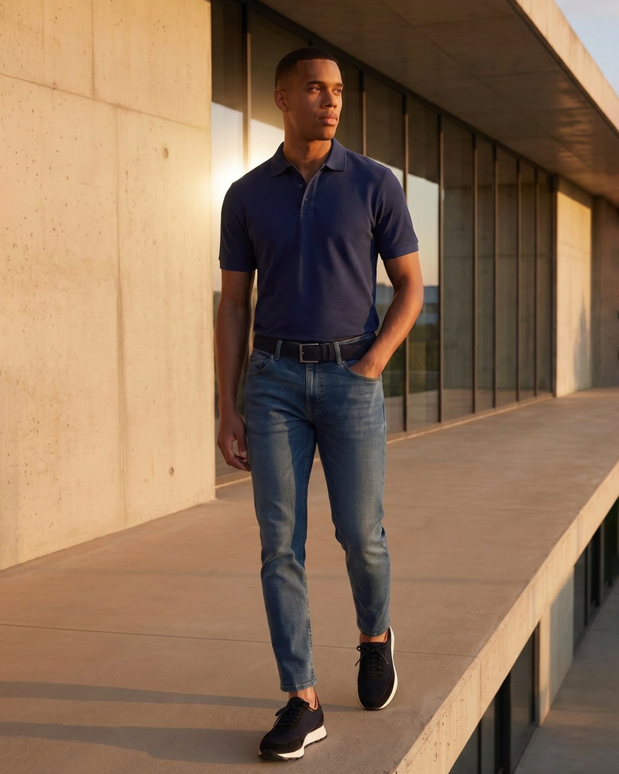 The Berlin Navy Suede Leather Men Sneaker