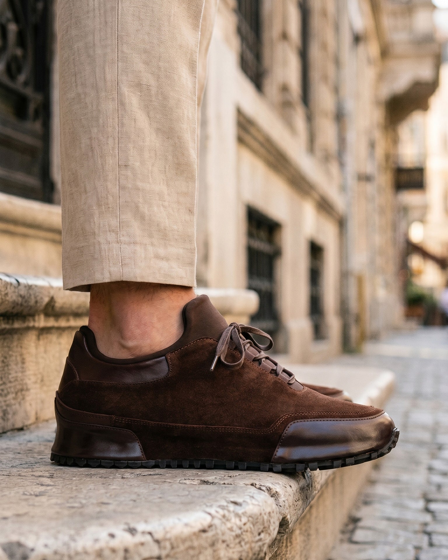The Hudson Brown Suede Men Sneaker