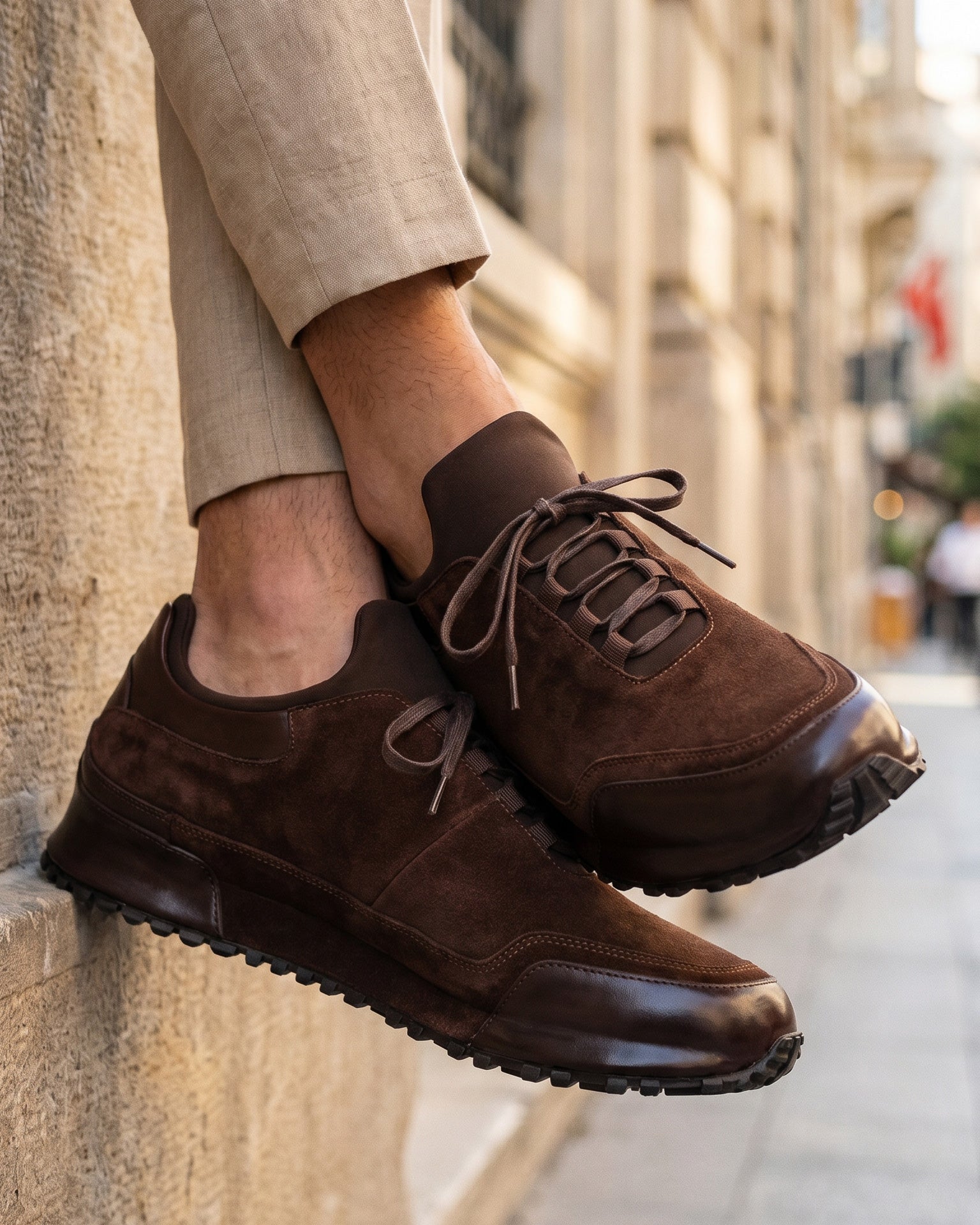 The Hudson Brown Suede Men Sneaker